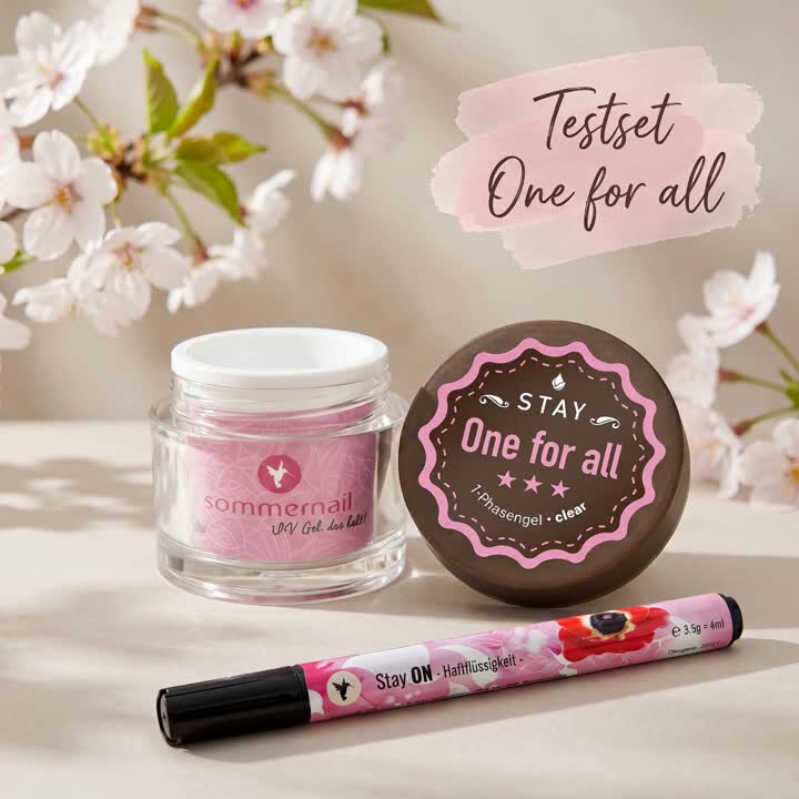 Testset One for all clear: Einphasengel im Tiegel und Stay ON Stift