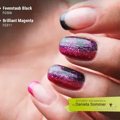 Farbgel Feenstaub Black, Brilliant Magenta