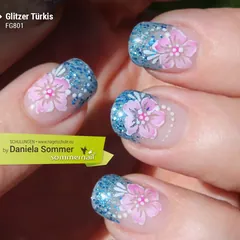 Farbgel Glitzer Türkis