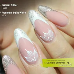 Farbgel Brilliant Silber, Frenchgel Paint White