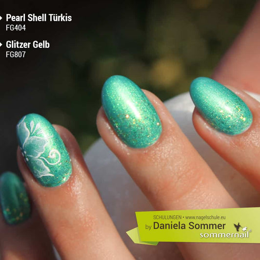 Farbgel - Glitzer Gelb