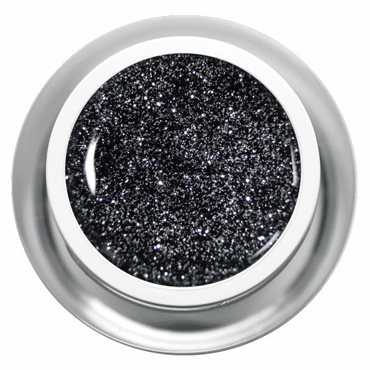 Farbgel - Glitter Black Silver