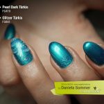 Farbgel Pearl Dark Türkis, Glitzer Türkis