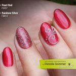 Farbgel Pearl Red, Rainbow Silver
