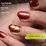Farbgel Pearl Dark Red und Gold