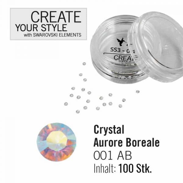 SWAROVSKI ELEMENTS SS4 - Crystal AB - irisierend – sommernail