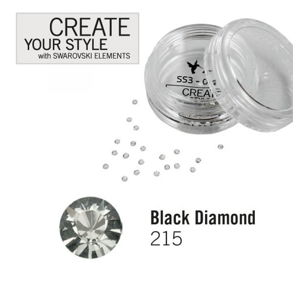 SWAROVSKI ELEMENTS SS3 - Black Diamond – sommernail