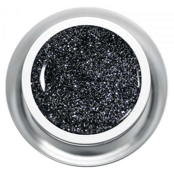 Farbgel Glitter Black Silver