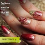 Farbgel Pure Kirschrot, Farbgel Brilliant Rot und Glitzer Gold