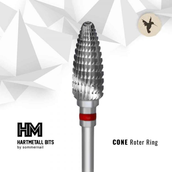 Hartmetall Fräser-Bit - CONE Roter Ring – sommernail