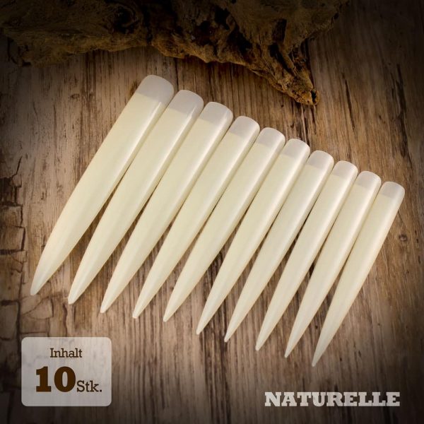 XXL Stiletto-Tips - Naturelle - 10 Stk. – sommernail