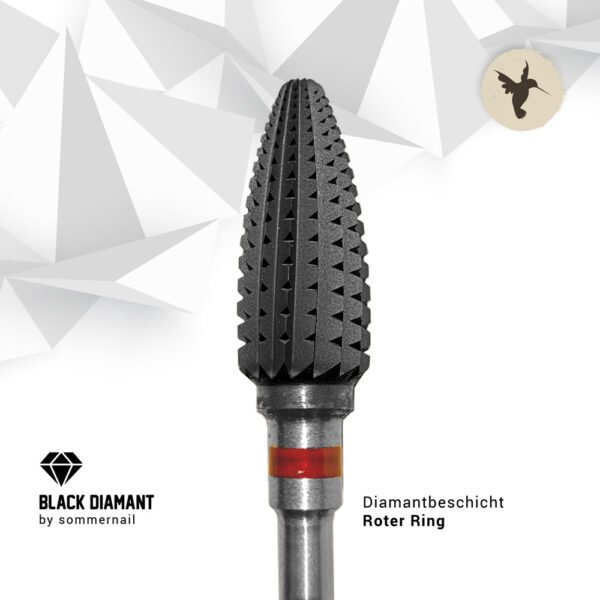 Black Diamant Fräser-Bit - CONE Roter Ring – sommernail